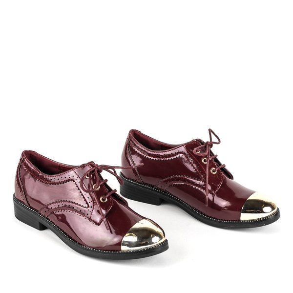 Bordó alacsony orrú cipő Öltöny - lábbeli