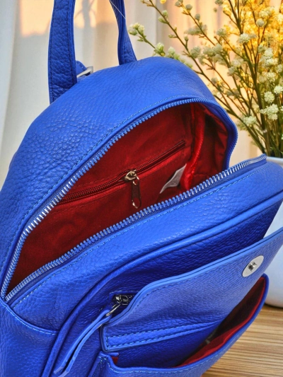 Ariadne Bianco Azzurro RoyalEco női hátizsák Królewska Moda 25x25x10