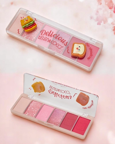 Kevin&Coco Paletta 6 szemhéjpúder csillámokkal Finom