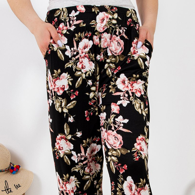 Mintás női szövetnadrág PLUSZ MÉRET - ruházat