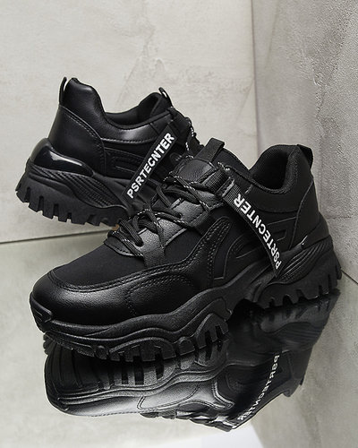 Fekete női tornacipő sportcipő Evilpo- Footwear
