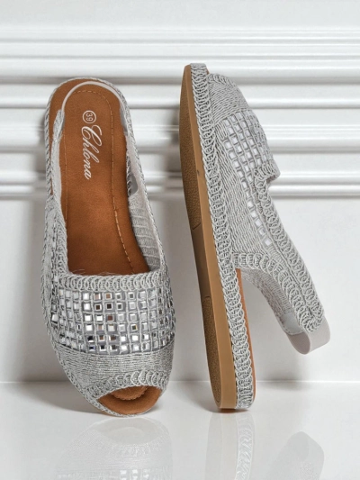 Royalfashion Női Belle Sparkle cirkónia köves espadrilles szandál