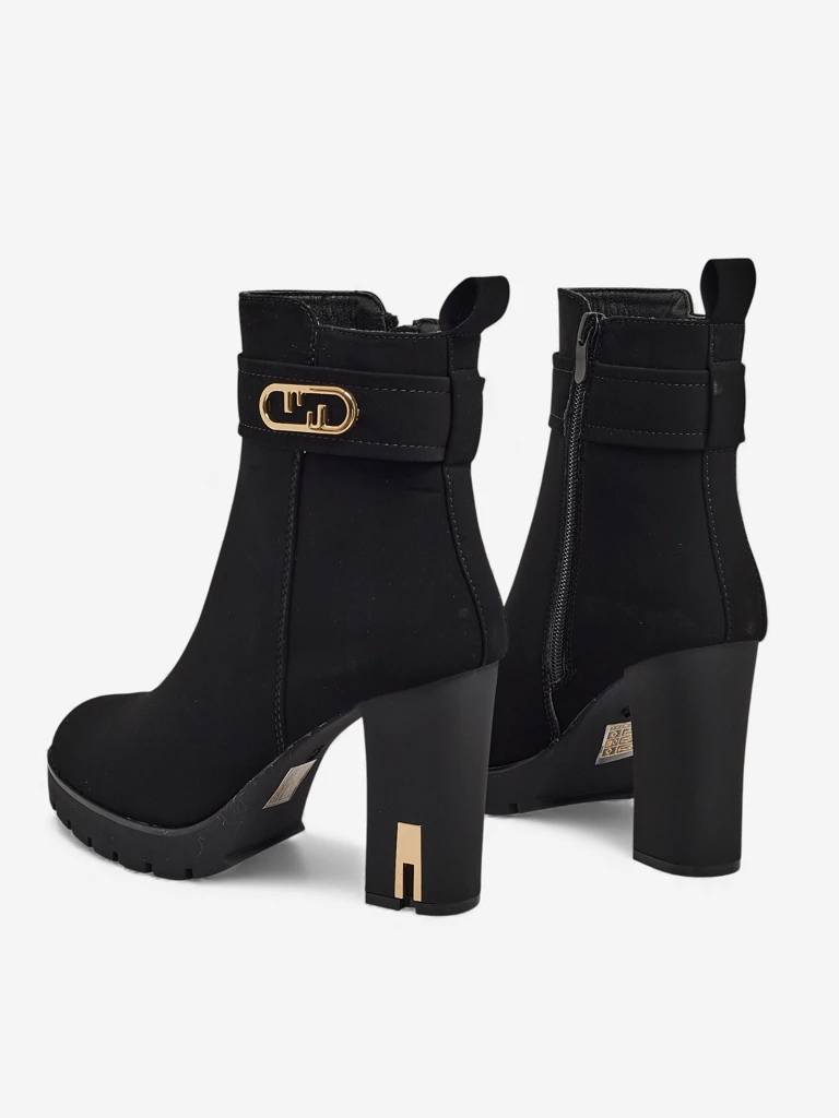 Tovia női öko velúr bokacsizma vastag sarokkal