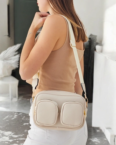 Royalfashion Kis női kézitáska öko-bőrből, zsebekkel