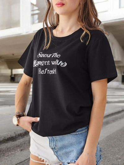 Royalfashion Pamut Női Póló Élvezd A Pillanatot A Refresh