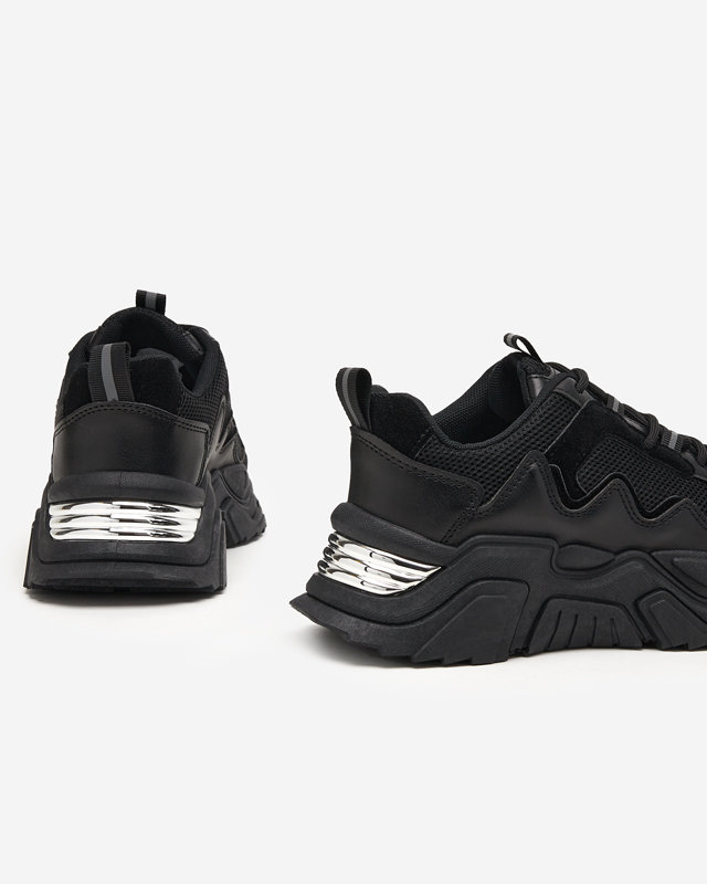 OUTLET Fekete női sportcipő hálós tornacipő Dewinso - Lábbeli