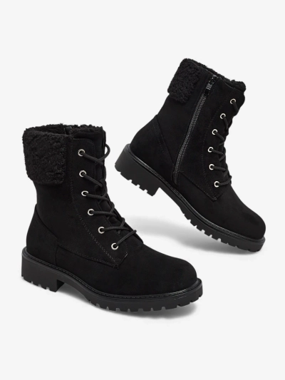 Trevolla női öko velúr fűzős bokacsizma