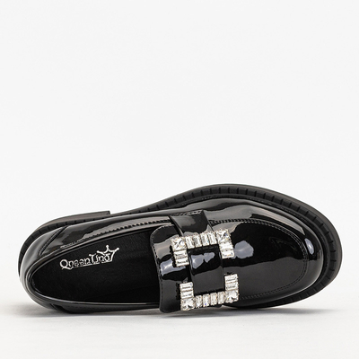 Fekete női cipő Larri kristályokkal - Lábbeli