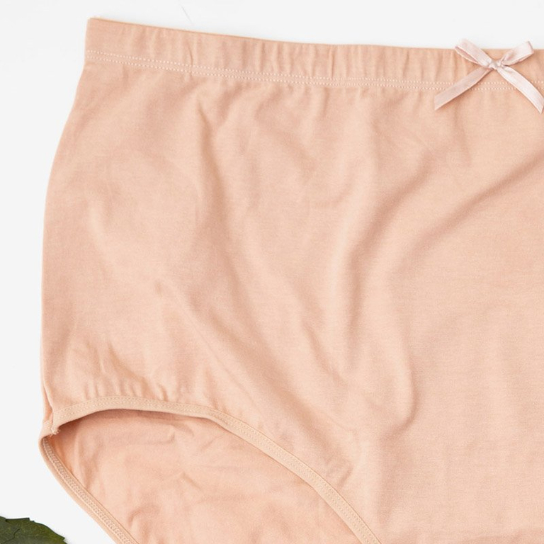 Bézs női pamut bugyi PLUS SIZE - Fehérnemű