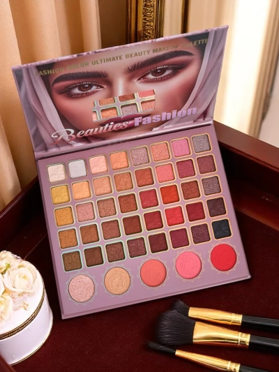 Beauties Fashion Palette 45 szemhéjpúder csillámos és matt Champagne Ruby Glamour