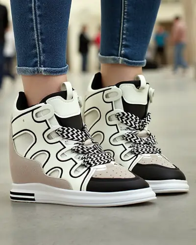 Royalfashion Magas sportcipő nőknek rejtett sarokkal Oblaffi