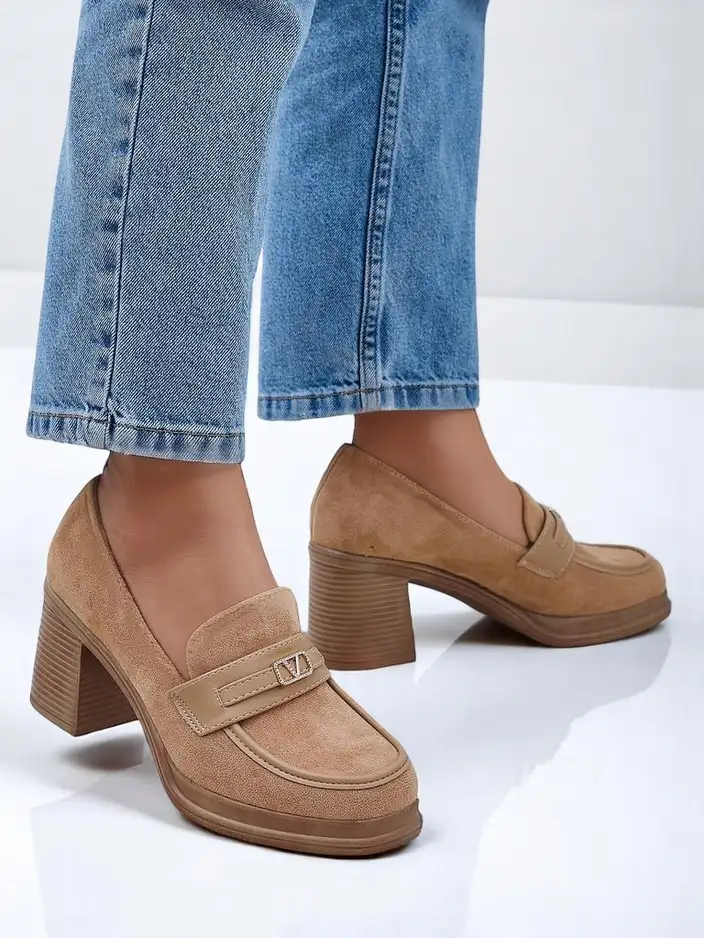 Royalfashion női blokksarkú loaferek Evelay