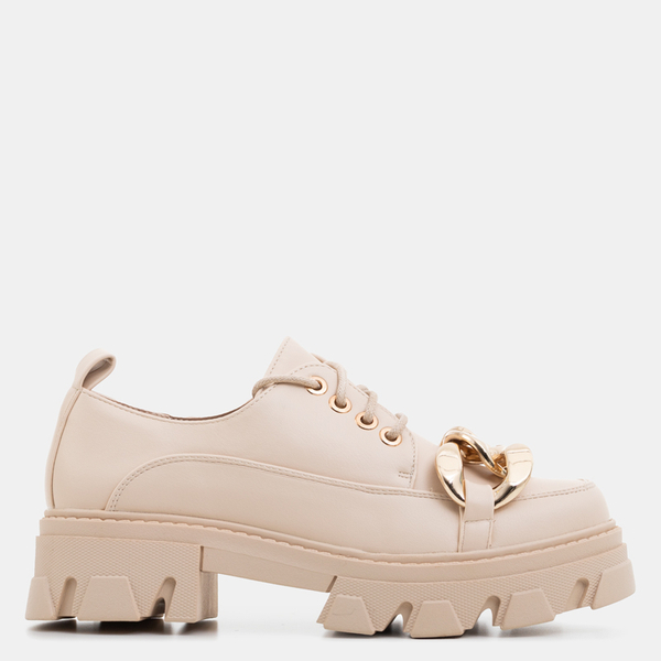 Bézs színű lapos cipő Eqoia - Cipő