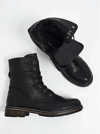 Luna Női Fekete Szintetikus Alkalmi Bokacsizma Őszre