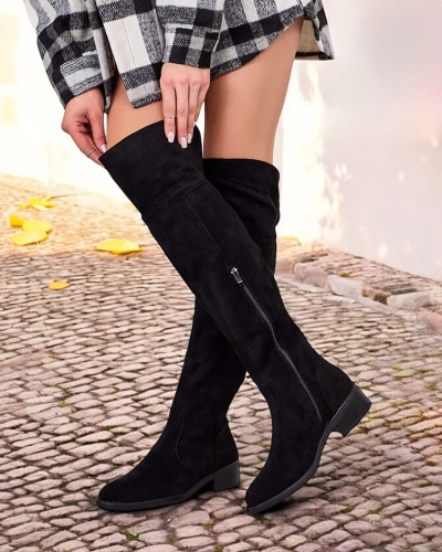 Royalfashion Női Elayna eco velúrbőr csizma