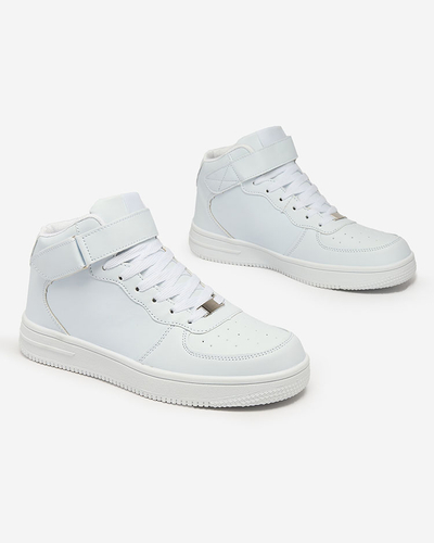 Royalfashion Sports férfi magas szárú tornacipő fehér színben Detocci