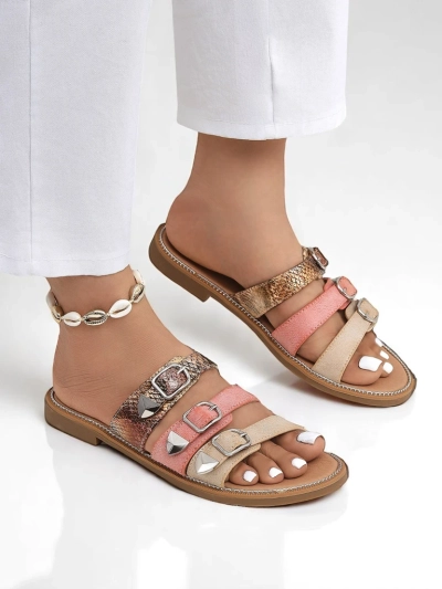 Royalfashion Női lapos talpú papucs Snake Chic