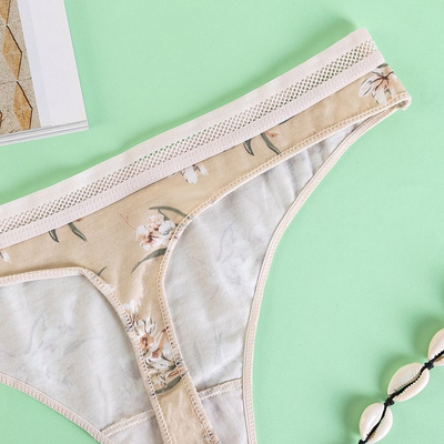 Női mintás tanga 3 / csomag - Fehérnemű