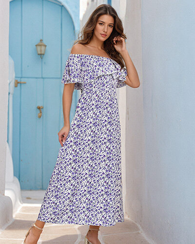 Royalfashion Női midi ruha a'la hiszpanka