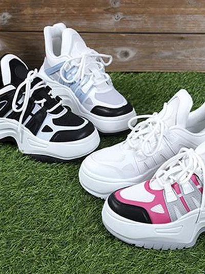 Royalfashion Női sportos sneakers vastag talpon Loness