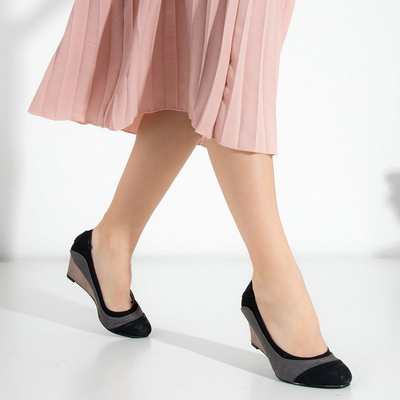 Fekete és szürke női ékszivattyúk Linnea - Cipők