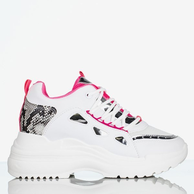 Női fehér tornacipő vastag talppal Gisela - Lábbeli