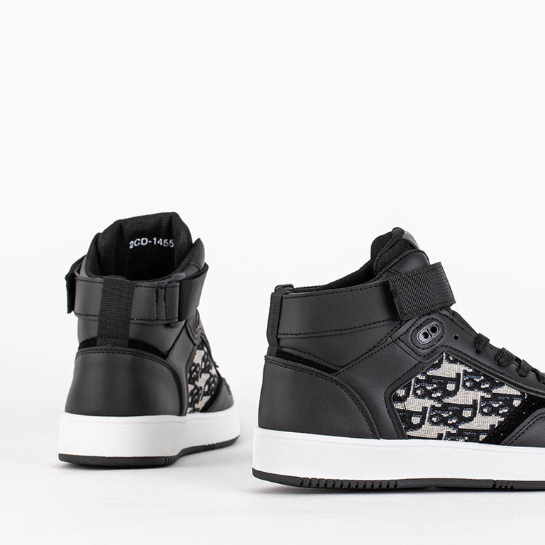 Fekete női sport magasszárú tornacipő Xosa - Lábbeli