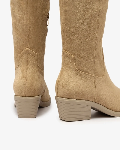 Royalfashion Női szigetelt csizma camel színben Comfy Elegance