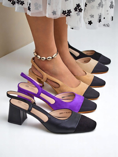 Royalfashion Női alacsony sarkú pumpák díszes orral Eleganzo