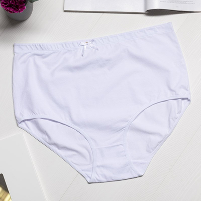 Női fehér pamut bugyi PLUS SIZE - Fehérnemű