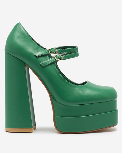 Zöld női magas tűsarkú cipő Edisa - Lábbeli