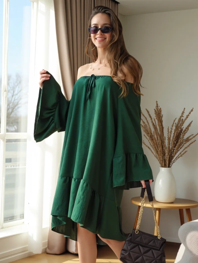 Royalfashion Női ruha spanyol stílusban fodrokkal, oversized