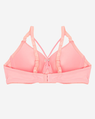 Sötét rózsaszín női párnázott melltartó pántokkal - Fehérnemű