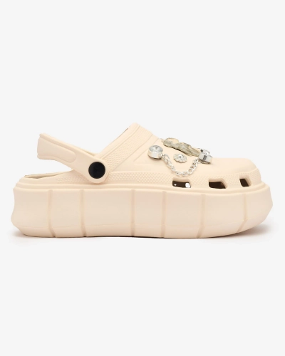 Royalfashion Cream női gumi flip-flop Kooranza