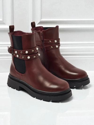 Magas szárú női öko bőr bokacsizma Pearl Mist