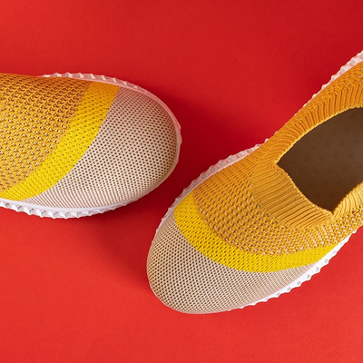 Sárga csúszás a gyermek sportcipőkön Edelvisi - Lábbeli