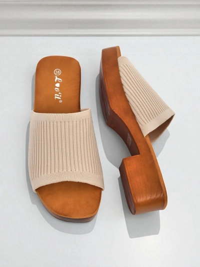 Royalfashion Női alacsony sarkú papucs Ribbed Grace