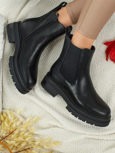 Solmira női eco bőr bokacsizma