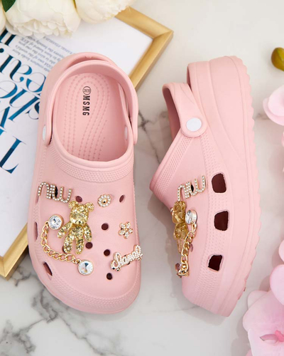 Royalfashion Női gumi flip-flop Fescas díszekkel