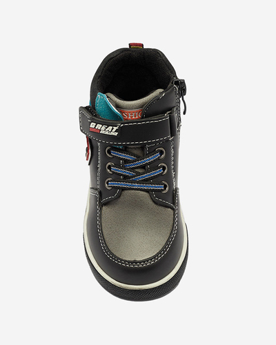 Fekete fiú csizma Wiasio- Footwear