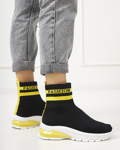 Jammy női fekete magas tornacipő - lábbeli