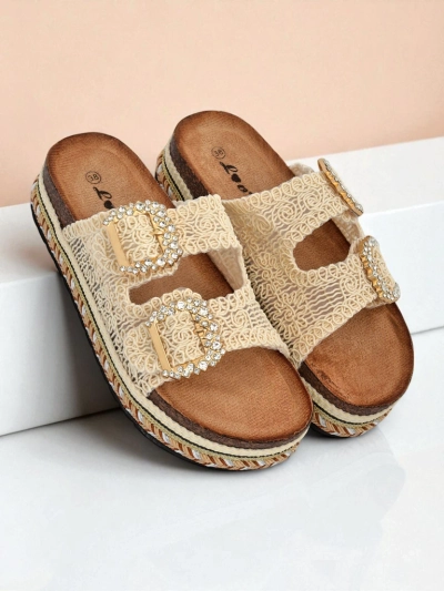 Royalfashion női papucsok strasszos csattal GlamCork