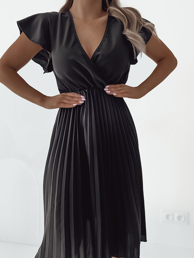 Royalfashion Női pliszírozott midi ruha