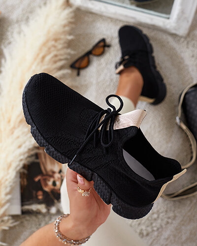 Fekete és bézs női sportcipő Bommgi - Lábbeli