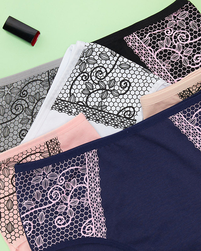 Pamut női alsónadrág szett mintával 6 / csomag - Fehérnemű