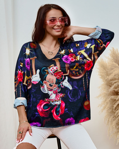 Royalfashion női print blúz