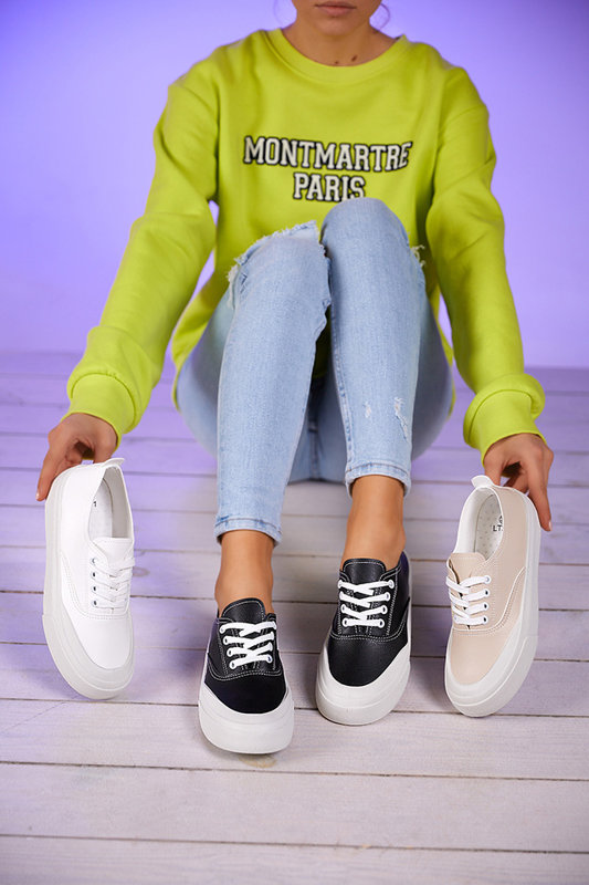 OUTLET Fekete női tornacipő Lorino - Lábbeli