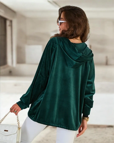 Royalfashion női cipzár nélküli kapucnis pulóver