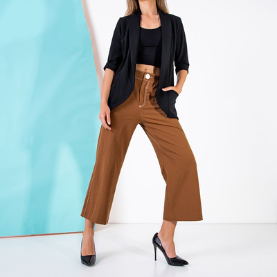 Női fekete köpeny rögzítés nélkül - Ruházat