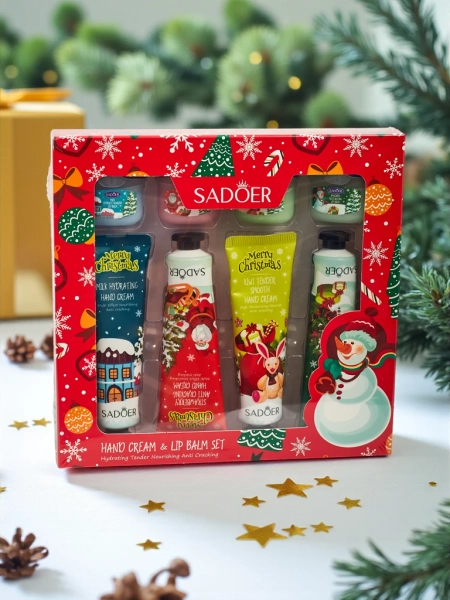 Sadoer Karácsonyi kézkrém és ajakbalzsam szett